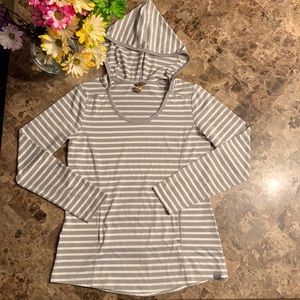 Eddie Bauer long sleeve shirt with hood size S EUC